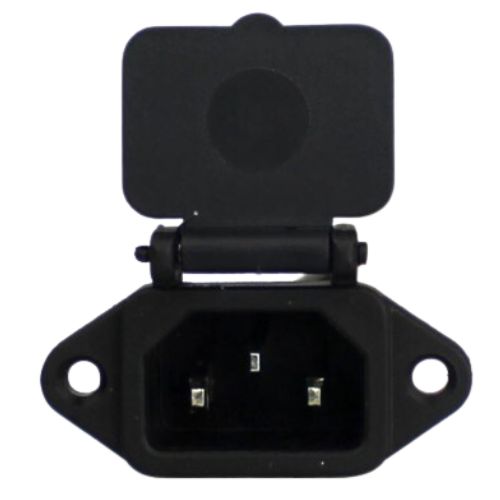 Wholesale IEC SCREW MOUNT MALE CONNECTER WITH SPRING PLASTIC (066) - Low Speed Scooty & EV Parts UP East